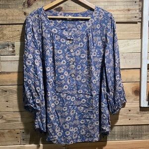 CUPIO BOHO Blouse 3/4 SLEEVES.  J